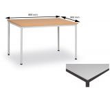 Jídelní stůl 80x80 cm, nohy hnědé / deska šedá